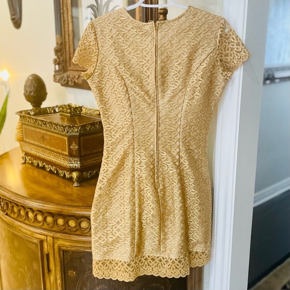 GEORGETTE Gold Dress - Picture 3 of 6